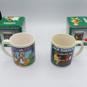Orange Crate Labels Mugs Bo Peep & Jack Horner